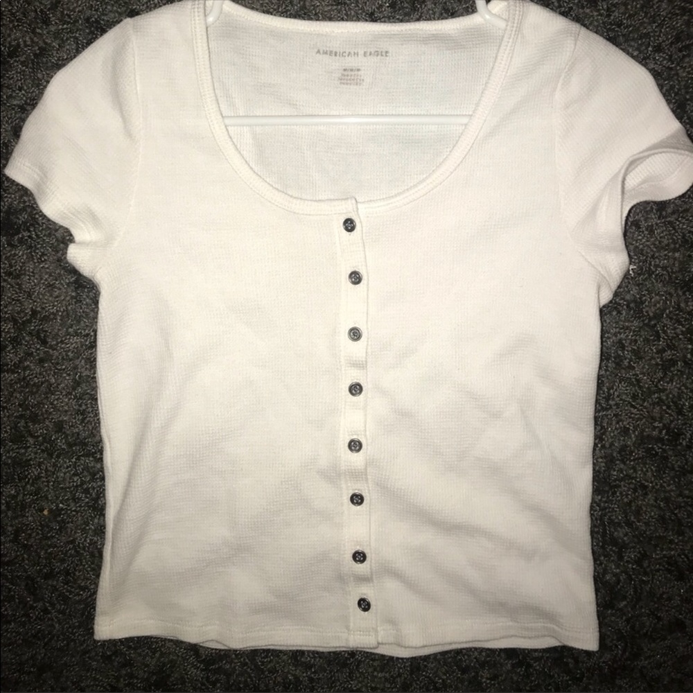 White American eagle button down